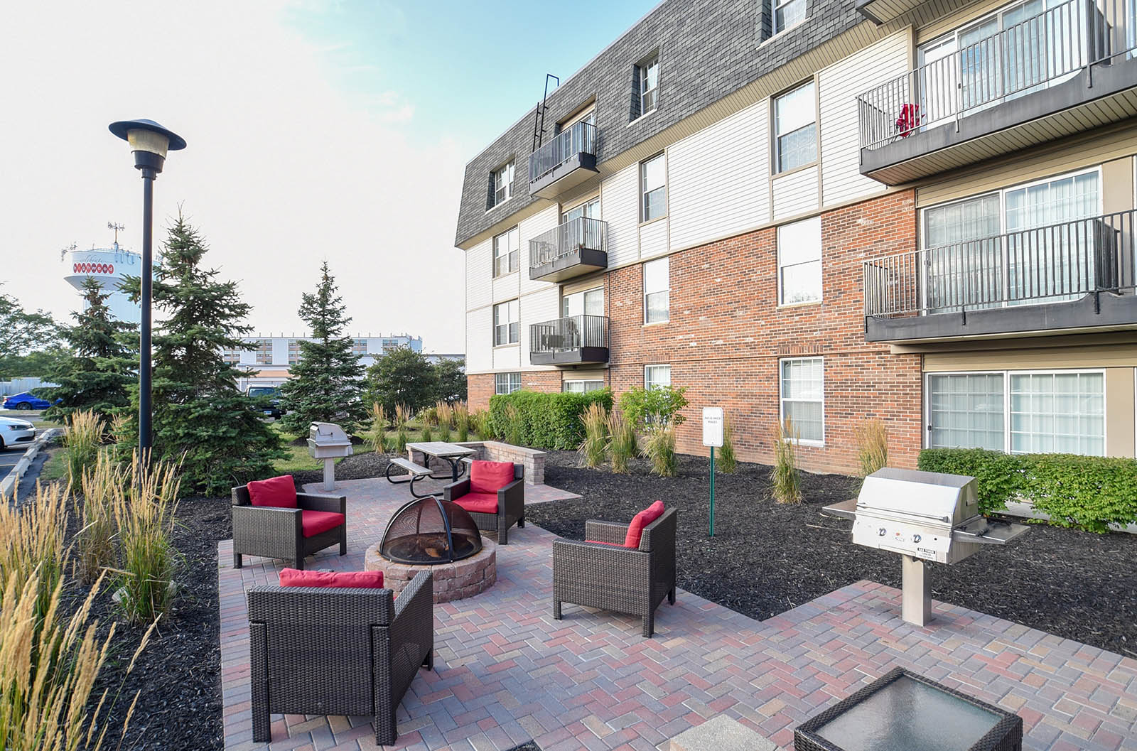luxury highwood apartment firepit and grills
